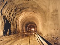 During construction at the tunnel
